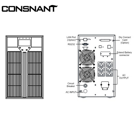 Networks Power Supply UPS Single Phase 3KVA High Frequency UPS System