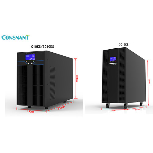 10-15KVA Online UPS System DSP Control 3 Phase High Frequency 9KW